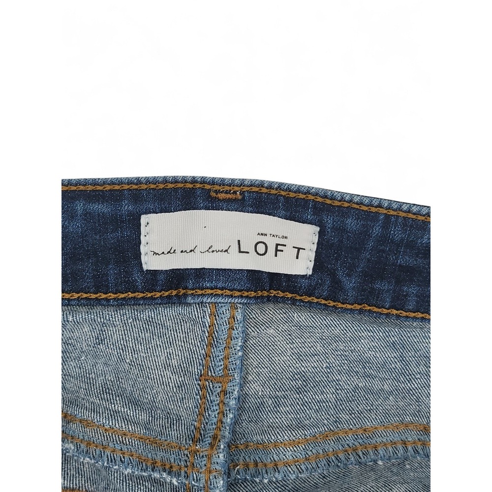 LOFT Curvy Kick Crop Jeans Women's‎ Size 6 / 28 Stretch Blue Denim EUC - Picture 5 of 6
